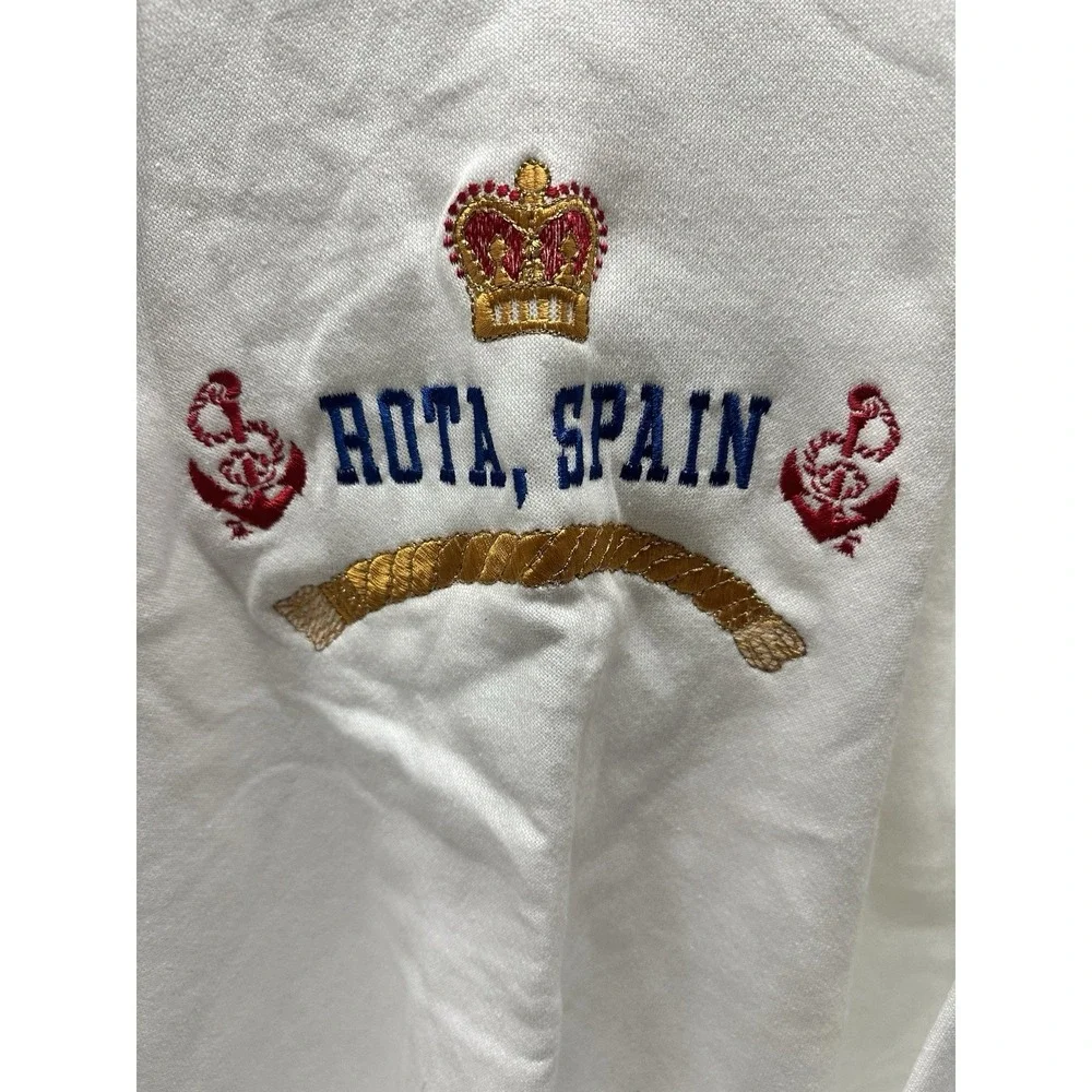 VINTAGE Tultex Rota Spain Large Sweatshirt 50% Cotton 50% Polyester USA Pls Read - Picture 2 of 6